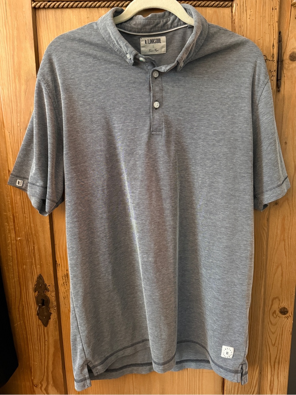 Linksoul Men's Heather Light Gray Polo